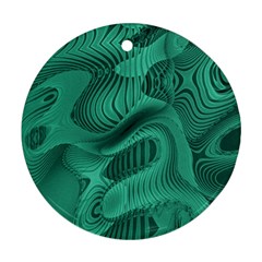 Biscay Green Swirls Ornament (round) by SpinnyChairDesigns