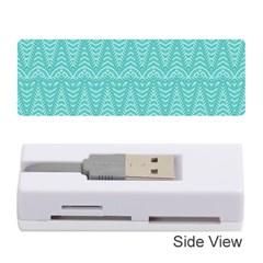 Boho Teal Pattern Memory Card Reader (stick) by SpinnyChairDesigns