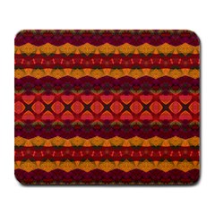 Boho Red Gold Large Mousepads by SpinnyChairDesigns