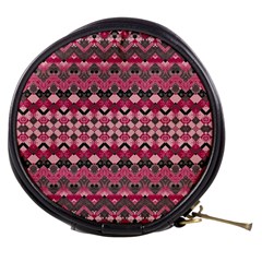 Boho Pink Grey  Mini Makeup Bag by SpinnyChairDesigns