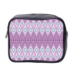 Boho Violet Purple Mini Toiletries Bag (two Sides) by SpinnyChairDesigns