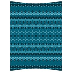 Boho Teal Pattern Back Support Cushion by SpinnyChairDesigns