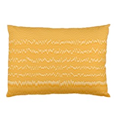 Boho Saffron Yellow Stripes Pillow Case (two Sides) by SpinnyChairDesigns