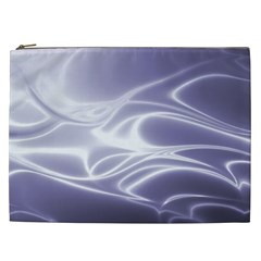 Violet Glowing Swirls Cosmetic Bag (xxl) by SpinnyChairDesigns