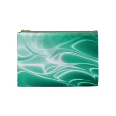 Biscay Green Glow Cosmetic Bag (medium) by SpinnyChairDesigns