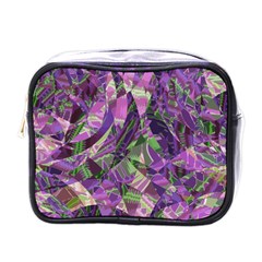 Boho Violet Mosaic Mini Toiletries Bag (one Side) by SpinnyChairDesigns