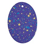 Starry Night Purple Ornament (Oval)