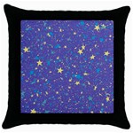 Starry Night Purple Throw Pillow Case (Black)