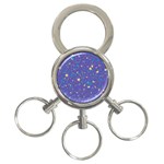 Starry Night Purple 3-Ring Key Chain
