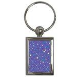 Starry Night Purple Key Chain (Rectangle)