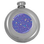 Starry Night Purple Round Hip Flask (5 oz)