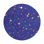 Starry Night Purple Round Ornament (Two Sides)