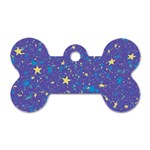 Starry Night Purple Dog Tag Bone (Two Sides)