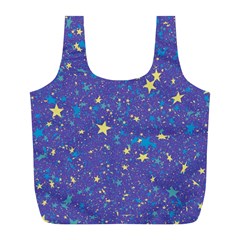 Starry Night Purple Full Print Recycle Bag (l) by SpinnyChairDesigns