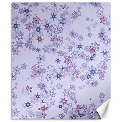 Pastel Purple Floral Pattern Canvas 8  X 10  by SpinnyChairDesigns