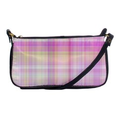 Pink Madras Plaid Shoulder Clutch Bag by SpinnyChairDesigns