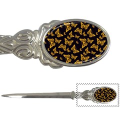 Black Gold Butterfly Print Letter Opener by SpinnyChairDesigns