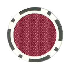 Boho Wine Floral Print Poker Chip Card Guard (10 Pack) by SpinnyChairDesigns