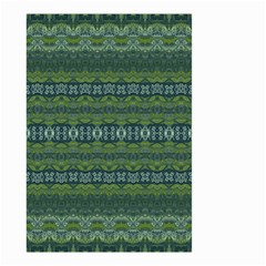 Boho Forest Green  Small Garden Flag (two Sides) by SpinnyChairDesigns