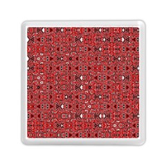 Abstract Red Black Checkered Memory Card Reader (square) by SpinnyChairDesigns