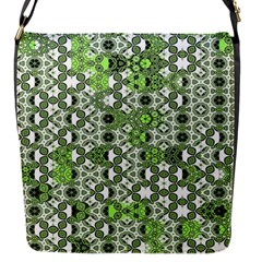Black Lime Green Checkered Flap Closure Messenger Bag (s) by SpinnyChairDesigns