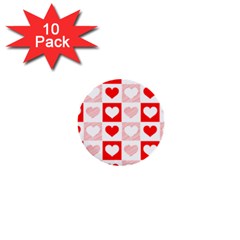 Hearts  1  Mini Buttons (10 Pack)  by Sobalvarro
