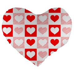 Hearts  Large 19  Premium Heart Shape Cushions by Sobalvarro