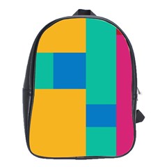 Squares  School Bag (large) by Sobalvarro
