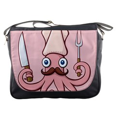 Squid Chef Cartoon Messenger Bag