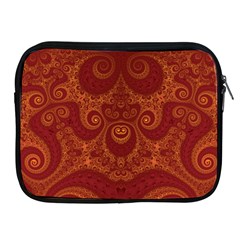 Red And Gold Spirals Apple Ipad 2/3/4 Zipper Cases by SpinnyChairDesigns