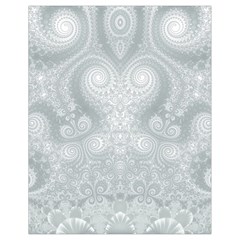 Ash Grey White Swirls Drawstring Bag (small) by SpinnyChairDesigns