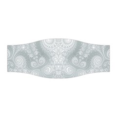 Ash Grey White Swirls Stretchable Headband by SpinnyChairDesigns