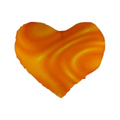 Honey Wave  Standard 16  Premium Flano Heart Shape Cushions by Sabelacarlos