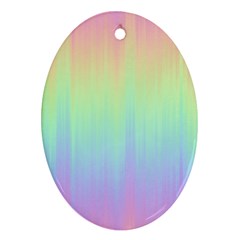 Pastel Rainbow Gradient Ornament (oval) by SpinnyChairDesigns