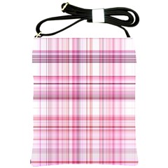 Pink Madras Plaid Shoulder Sling Bag by SpinnyChairDesigns