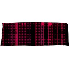 Pink Black Punk Plaid Body Pillow Case (dakimakura) by SpinnyChairDesigns