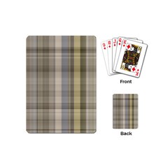 Beige Tan Madras Plaid Playing Cards Single Design (mini) by SpinnyChairDesigns