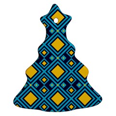 Geometric Abstract Diamond Christmas Tree Ornament (two Sides) by tmsartbazaar