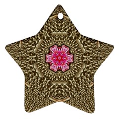 Earth Can Be A Beautiful Flower In The Universe Star Ornament (two Sides) by pepitasart
