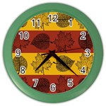 Autumn Leaves Colorful Nature Color Wall Clock