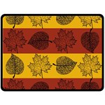 Autumn Leaves Colorful Nature Fleece Blanket (Large) 