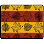 Autumn Leaves Colorful Nature Double Sided Fleece Blanket (Medium) 