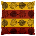 Autumn Leaves Colorful Nature Large Flano Cushion Case (One Side)
