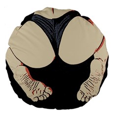Sporty Booty Perfection, Fit Girl Fitness Illustration, Sports Theme Large 18  Premium Flano Round Cushions by Casemiro