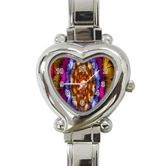 Fractal Flower Heart Italian Charm Watch by Sparkle