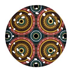 Aztec Multicolor Mandala Ornament (round Filigree) by tmsartbazaar