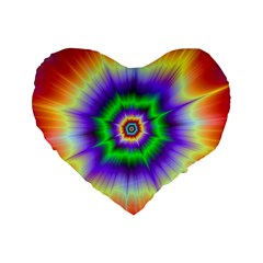 Psychedelic Big Bang Standard 16  Premium Flano Heart Shape Cushions by Filthyphil
