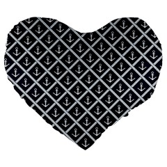 Anchors  Large 19  Premium Heart Shape Cushions by Sobalvarro