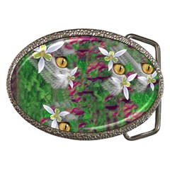 Illustrations Color Cat Flower Abstract Textures Belt Buckles by Alisyart