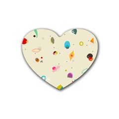 Dots, Spots, And Whatnot Rubber Coaster (heart) 
